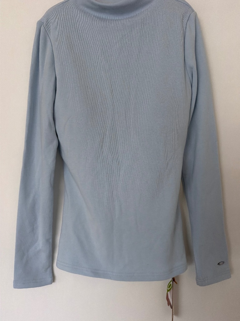NWT OGL Light Blue Long Sleeve Mock Neck Stretch Top